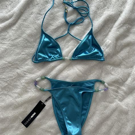 Fashion Nova Blue Bikini Size XS Brand New Depop
