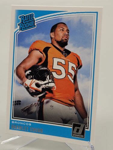 Panini Donruss Bradley Chubb Rated Rookie Base Card Denver Broncos