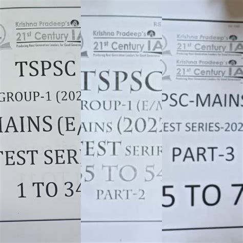 Tspsc Group Mains Test Series To Krishna Pradeep Institute