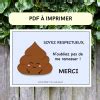 Affiche Stop Crottes De Chiens Humour Imprimer L Atelier De Dimy