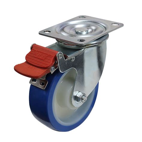 150mm Rebound Poly Wheel 300kg Capacity Castor S6054B Richmond