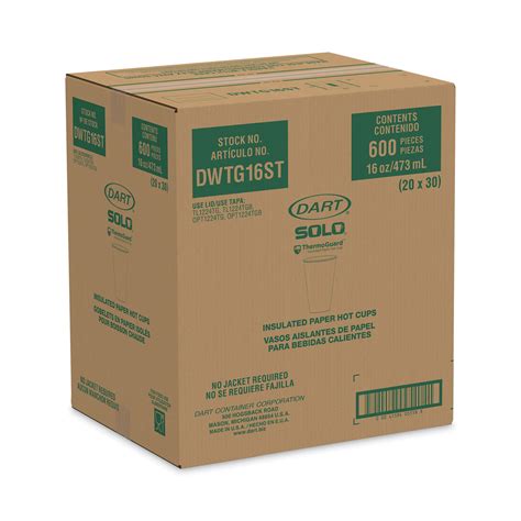 Thermoguard Insulated Paper Hot Cups 16 Oz Steam Print Design 600 Carton BOSS Office And