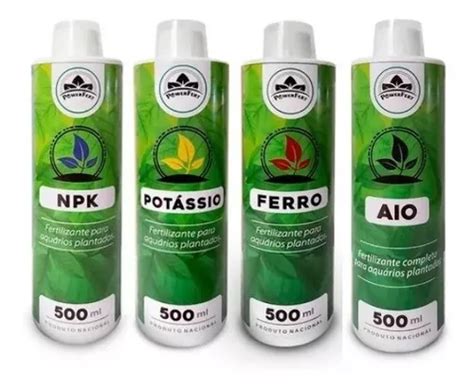 Fertilizante Liquido Aquário Plantado Kit 500 Ml Frete grátis