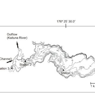 Location Map Of Lake Rotoiti North Island New Zealand With Depth