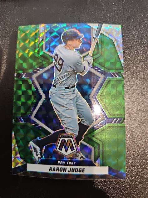 2022 Panini Mosaic Baseball Green Mosaic Prizm 172 Aaron Judge Yankees Ebay