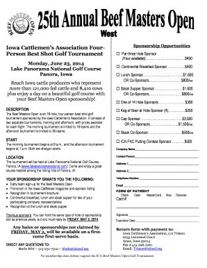 Fillable Online West Beef Masters Open Form Iowa Cattlemen S