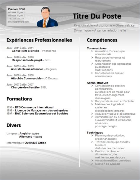 Exemple De Cv Assistant Commercial Et Administratif Laboite Cv Fr