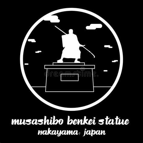 musashibo benkei statue stock illustrations   musashibo