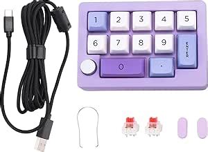 Amazon Luejnbogty 13 Key Macro Programmable Hot Swappable Mechanical Switch 7 Color RGB