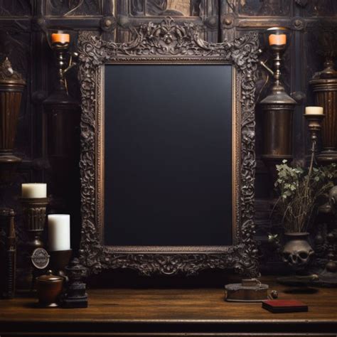 Dark Academia Frame Mockup Gothic Frame Mock Up Vintage Art Mock Up