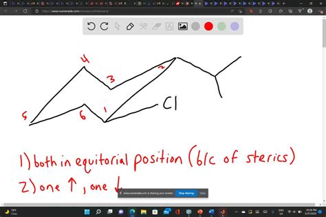 Solved Draw The Most Stable Chair Conformation For Cis Tert Butyl