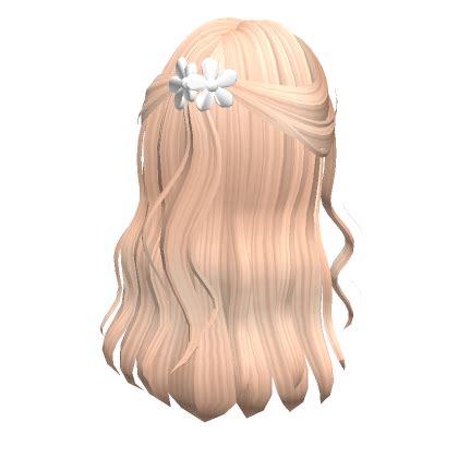 Preppy Flower Clip Half Up Blonde Roblox