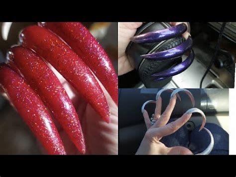 Asmr Nails Vera Different Manicure Design Long Sharp Nails Youtube