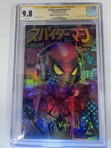 SPIDER MAN GOLD COLLAGE COMPENDIUM 1 Signed By KYLE WILLIS CGC 9 8