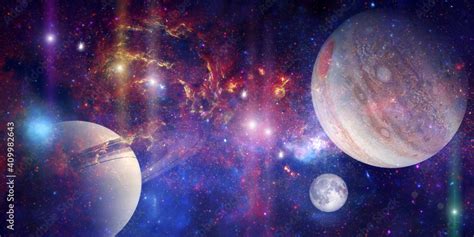 Space wallpaper banner background. Stunning view of a cosmic galaxy ...