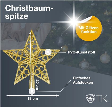 Baumspitze Stern Gold Christbaumspitze Spitze F R Tannenbaum