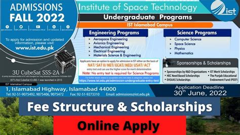 Institute Of Space Technology Islamabad Admissions Ist Islamabad