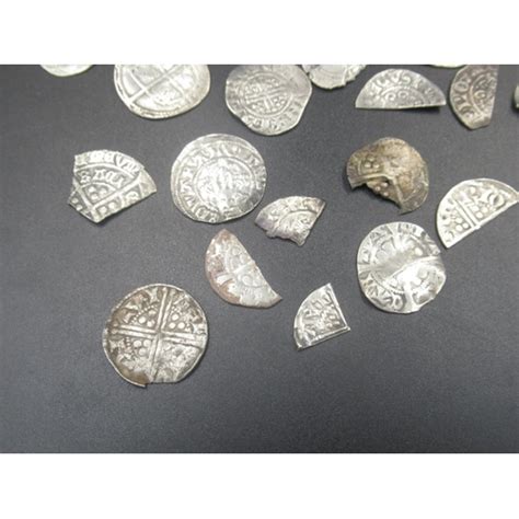 Collection Of Silver Hammered Coins And Some Parts Of Silver Hammered