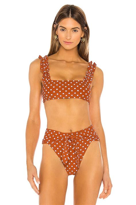 WeWoreWhat Como Bikini Top In Bran REVOLVE