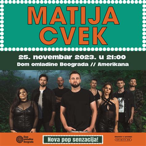 Koncert Matija Cvek Dom Omladine Beograda