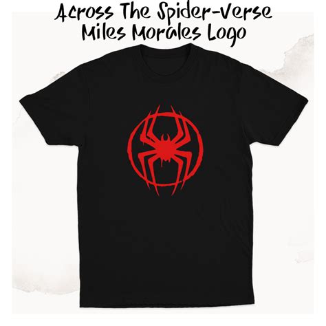 Jual Kaos Miles Morales Logo Spider Man Across The Spider Verse K0304