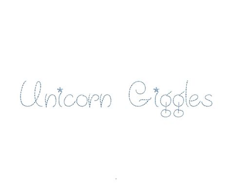 Unicorn Giggles Bean Stitch ESA Font