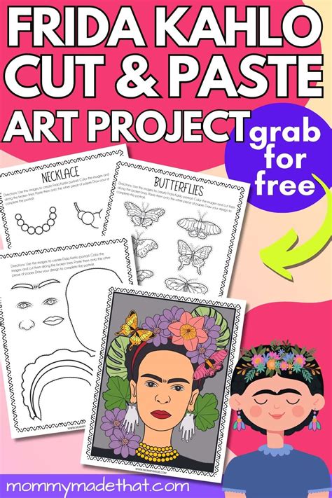 Printable Frida Kahlo Art Project Free Template