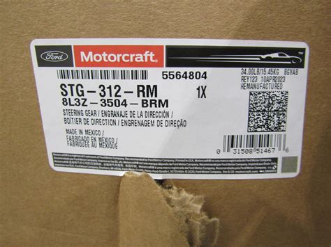 Ford Remanufactured Motorcraft Steering Gear Fits F Pn L Z