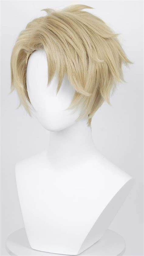 LABEAUTÉ Anime Blonde Wig for Twilight Cosplay Wig Fluffy Male Short Gold Yellow Wigs for