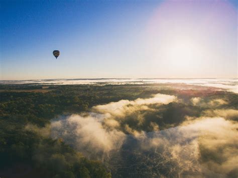 Adventure Scenics Woods Tranquility Hot Air Balloon Above Balloon