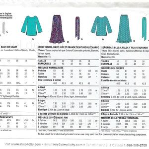 Uncut Simplicity Sewing Pattern Misses Top Skirt Sash Etsy