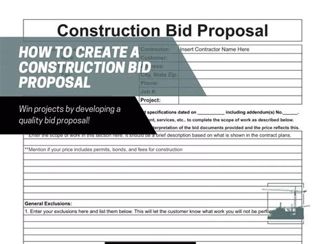 Construction Bid Proposal Example: Free Template & Guide