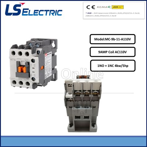 LS AC METASOL CONTACTOR 4KW 5HP 9A 1NO 1NC 110VAC 24VAC 240VAC