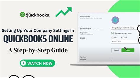 Setting Up Your Company Settings In Quickbooks Online Step By Step