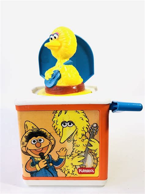 Vintage Sesame Street Jack In The Box Hasbro Playskool Ebay