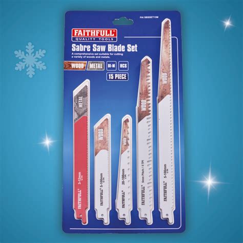 Faithfull Piece Sabre Saw Blade Set