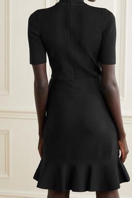 MICHAEL Michael Kors Cutout Ribbed Stretch Knit Mini Dress Black