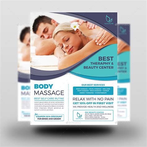 Massage Flyer Template Print Templates Graphicriver