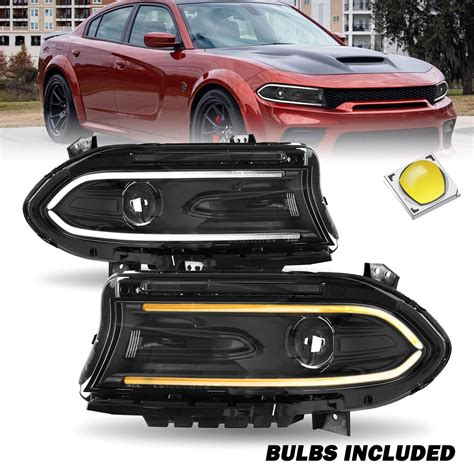 New And Used For 2022 2023 Dodge Charger Headlights Halogen Led Drl Oem Headlamp Left And Right