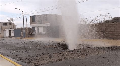 Arequipa Rotura De Una Tuber A De Agua Afect Viviendas En Yura