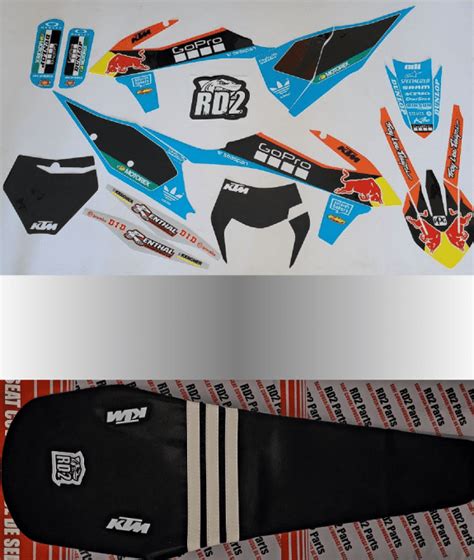 Kit déco housse de selle KTM SX SXF 2019 à 2022 EXC 2020 à 2023