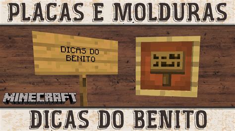 Como Fazer Molduras E Placas No Minecraft Dicas Do Benito Youtube