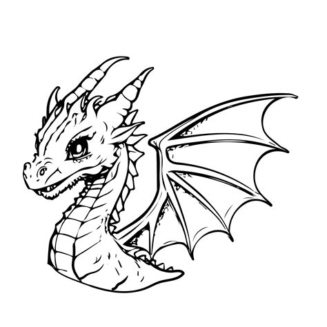 Outline Drawings Of Dragons