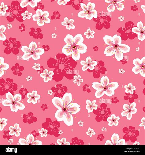 Background Pink Cherry Blossom Wallpaper