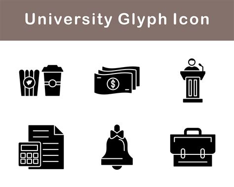 university Vector Icon Set 20268338 Vector Art at Vecteezy