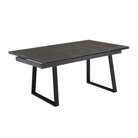 Table Extensible Cm C Ramique Gris Fonc Pied Luge Utah