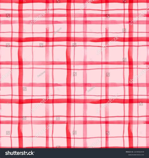 Watercolor Pink Checkered Seamless Pattern Stock Illustration ...