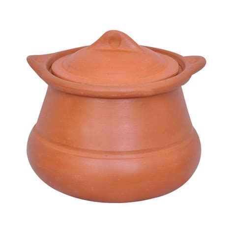 Buy MITTI MAGIC Brown Pottery Flat Bottom Traditional Clay Cooking Pot