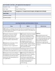 Unit Assignment Brief Docx Unit Number And Title Application