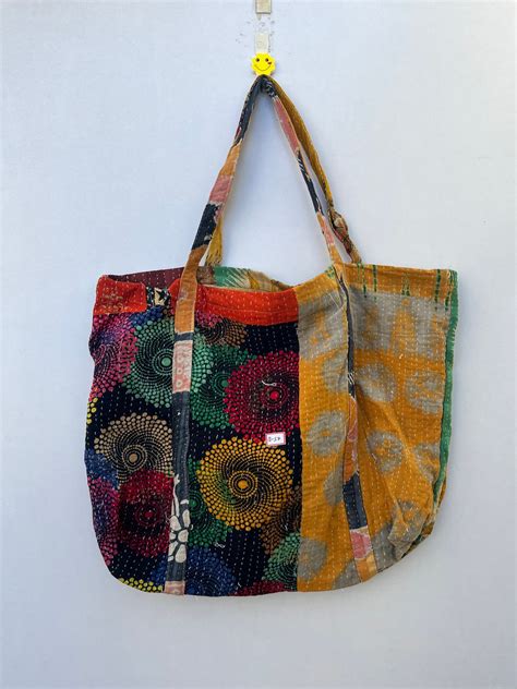 Vintage Kantha Jhola Bags Handmade Tote Bags Kantha Bags Shoulder